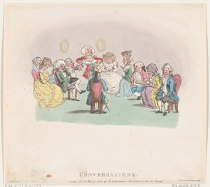 Konversation, 20. März 1803 von Thomas Rowlandson