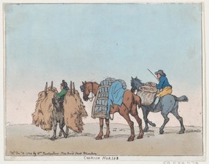 Cornische Pferde, 29. Dezember 1788 von Thomas Rowlandson