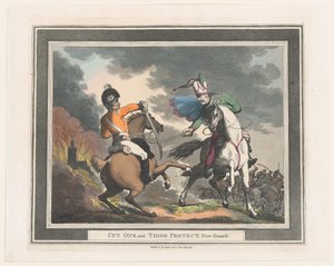 Schlag eins und Oberschenkel schützen neue Wache, 1798 von Thomas Rowlandson