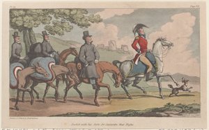 Mit seiner Suite für Santarem in dieser Nacht, aus The Military Adventures of Johnny New..., 1815