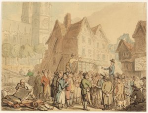 Abriss alter Häuser nördlich der Westminster Abbey von Thomas Rowlandson