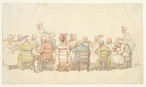 Dinnerparty, 19. Jahrhundert von Thomas Rowlandson