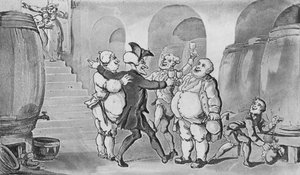 Doktor Syntax wird in den Keller gelassen, 1817