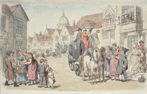Delfine Gasthaus: Greenwich und Woolwich Kutschen von Thomas Rowlandson