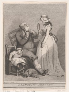 Häusliche Rasur von Thomas Rowlandson