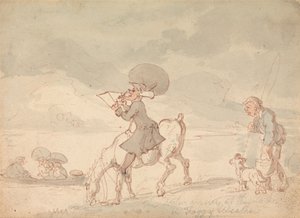 Dr. Syntax skizziert den See von Thomas Rowlandson
