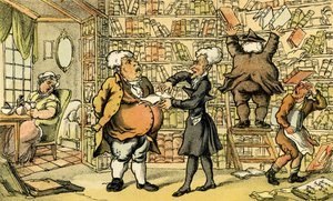 Dr. Syntax und der Buchhändler von Thomas Rowlandson
