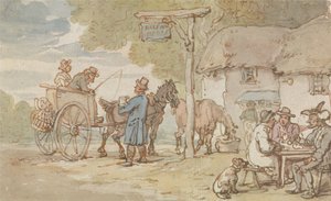 Dr. Syntax vor dem Haltepunkt von Thomas Rowlandson