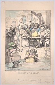 Eine zänkische Frau tauchen, 12. April 1803 von Thomas Rowlandson