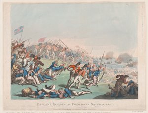 England invadiert oder Franzosen naturalisiert von Thomas Rowlandson