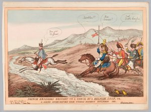 Englische Manieren und französische Klugheit oder französische Dragoner durch Belvoir Sprung im September 1811 gestoppt