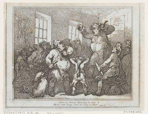 Wild wie der starrende Ajax von diesem Sitz..., 1787 von Thomas Rowlandson