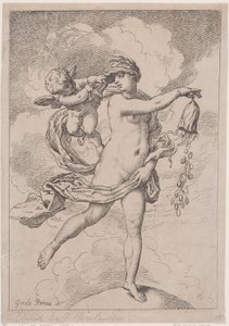 Fortuna mit einer Geldbörse von Thomas Rowlandson
