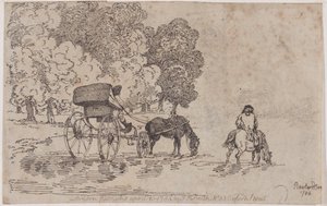 Vierrädrige Chaise, 10. April 1785 von Thomas Rowlandson