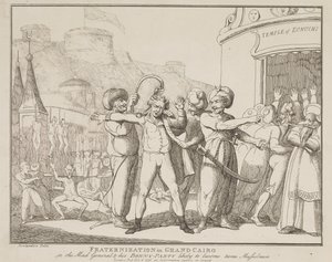 Brüderlichkeit in Groß-Kairo oder der verrückte General und seine fröhliche Party, die wahrscheinlich zahme Muslime werden von Thomas Rowlandson