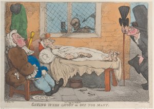 Den Geist aufgeben oder Einer zu viel, 1813 von Thomas Rowlandson