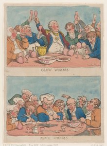 Glühwürmchen, Mistwürmer, 1812 von Thomas Rowlandson