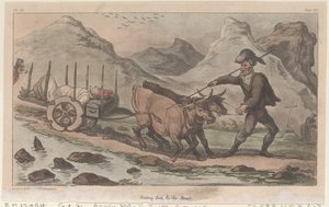 Krank nach hinten gehen, aus Die militärischen Abenteuer von Johnny Newcome, 1815