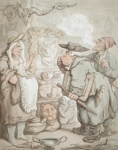 Gichtiger Gulston, der Antiquar in Antwerpen von Thomas Rowlandson
