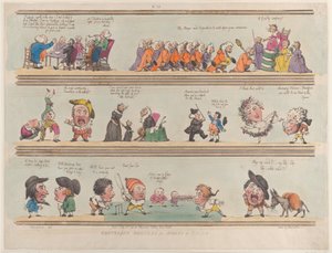 Groteske Bordüren für Räume & Hallen, Platte 13, 1799 von Thomas Rowlandson