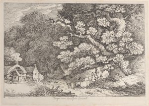Hengar bei Camelford, Cornwall, aus Ansichten in Cornwall, ca. 1812 von Thomas Rowlandson