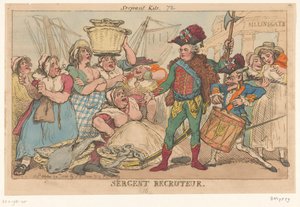 Herzog von Orléans zwischen den Fischfrauen, 1789 von Thomas Rowlandson