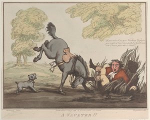 Pferdekunststücke, Skizze 12: Ein Voltigierer!! von Thomas Rowlandson