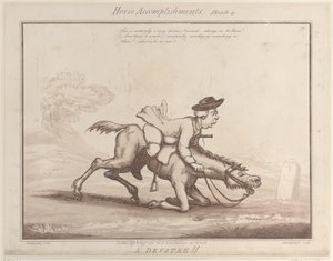 Pferdefähigkeiten, Skizze 4: Ein Verehrer!!, 1. August 1799 von Thomas Rowlandson