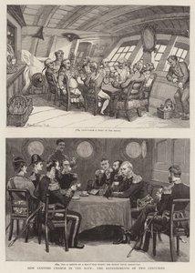 Wie sich die Bräuche in der Marine ändern, die Erfrischungen von zwei Jahrhunderten von Thomas Rowlandson