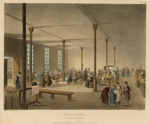 Innenansicht eines Armenhauses in der St.-James-Gemeinde von Thomas Rowlandson
