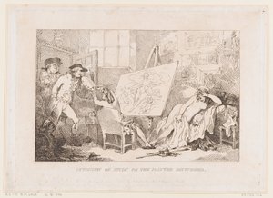 Störung im Atelier oder Der gestörte Maler von Thomas Rowlandson