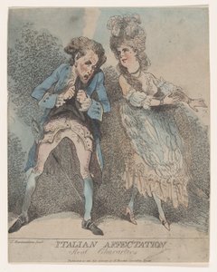 Italienische Affektiertheit, echte Charaktere von Thomas Rowlandson