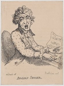 Italienischer Sänger, April 1808 von Thomas Rowlandson