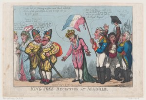 König Joes Empfang in Madrid, 21. August 1808 von Thomas Rowlandson