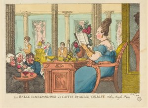 Die schöne Limonaudiere im Café des Mille Colonnes, Palais Royal, Paris