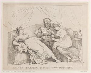 Damen handeln auf eigene Faust von Thomas Rowlandson
