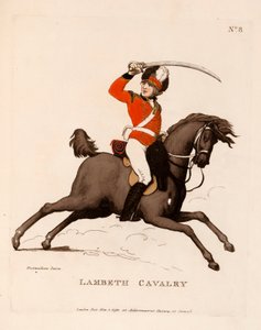 Lambeth-Kavallerie, aus "Loyal Volunteers of London and Environs" (1798-99)