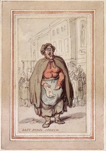 Letzte Sterbensrede, spätes 18. - frühes 19. Jahrhundert von Thomas Rowlandson