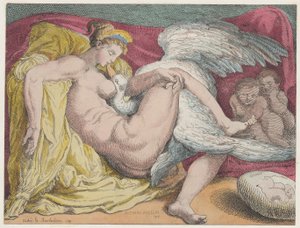 Leda und der Schwan, 1799 von Thomas Rowlandson