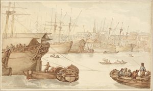 Limehouse Reach von Thomas Rowlandson