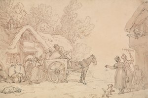 Säcke in einen Wagen laden