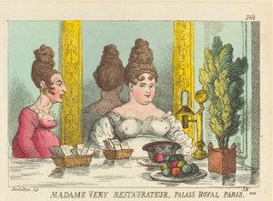 Madame Very Restaurateur, Palais Royal Paris von Thomas Rowlandson