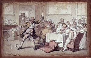 Wahnsinn am Esstisch von Thomas Rowlandson