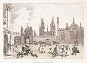 Magdalen College, Oxford, 1809-1811 von Thomas Rowlandson