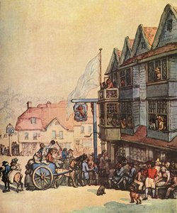 Markttag vor dem Alten Roten Löwen in Greenwich, 1938 von Thomas Rowlandson