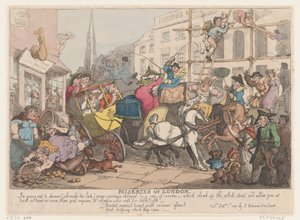 Elend Londons: Zum Abendessen ausgehen, 1. Februar 1807 von Thomas Rowlandson