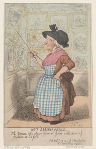 Mrs. Showell, die Frau, die die Sammlung von General Guise in O... zeigt von Thomas Rowlandson