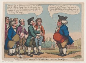 Odd Fellows aus der Downing Street beschweren sich bei John Bull, 4. Juni 1808 von Thomas Rowlandson