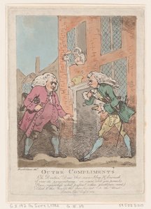 Übertriebene Komplimente, 18. August 1786 von Thomas Rowlandson