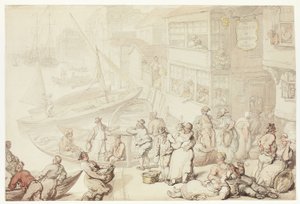 Vor dem Salutation Inn, Greenwich von Thomas Rowlandson